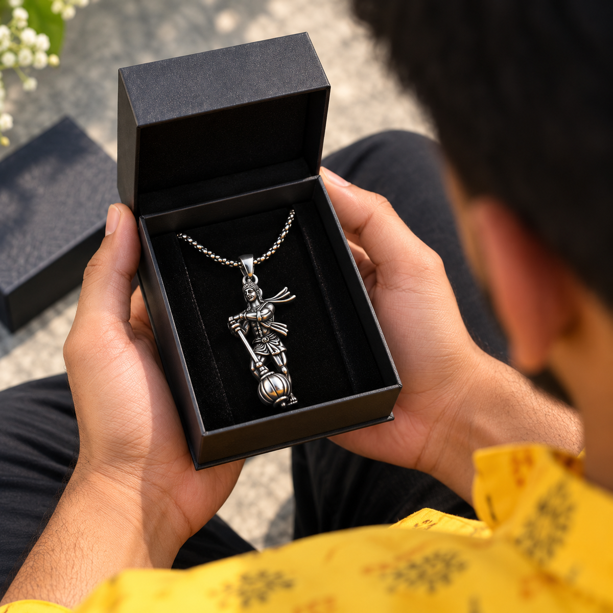 Veer Hanuman Silver Pendant