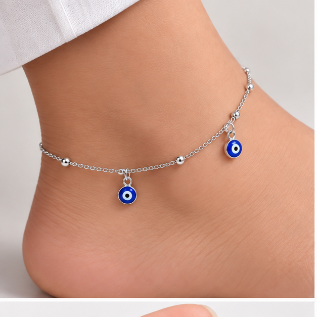 Silver925 - Evil Eye Anklet