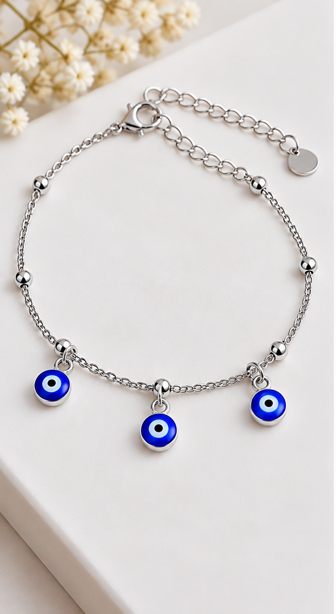 Silver925 - Evil Eye Anklet
