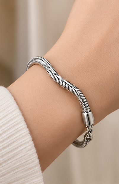 Silver 925 β Premium Snake Chain Bracelet