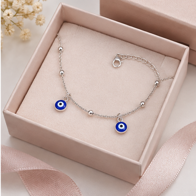 Silver925 - Evil Eye Anklet